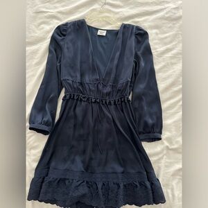 Aritzia Sunday Best beautiful deep satin blue dress